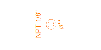 NPT 1/8" under BSP 1/4" plug